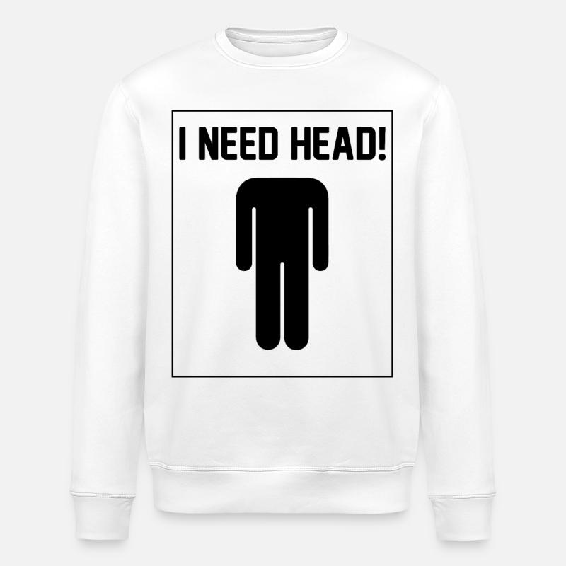 I need Head - Stanley/Stella Unisex Bio-Sweatshirt ROLLER - Weiß