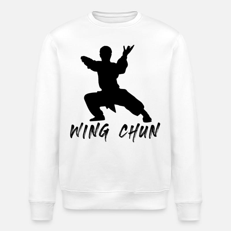 Wing Chun - Stanley/Stella Unisex Bio-Sweatshirt ROLLER - Weiß