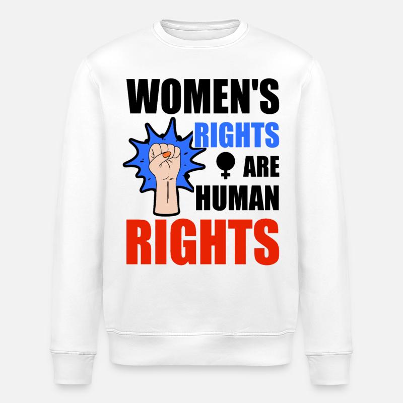 Frauenrechte sind Menschenrechte - Stanley/Stella Unisex Bio-Sweatshirt ROLLER - Weiß