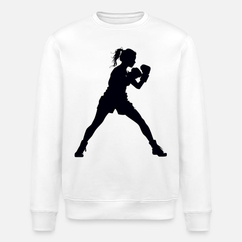 Frau Mädchen Boxen - Stanley/Stella Unisex Bio-Sweatshirt ROLLER - Weiß