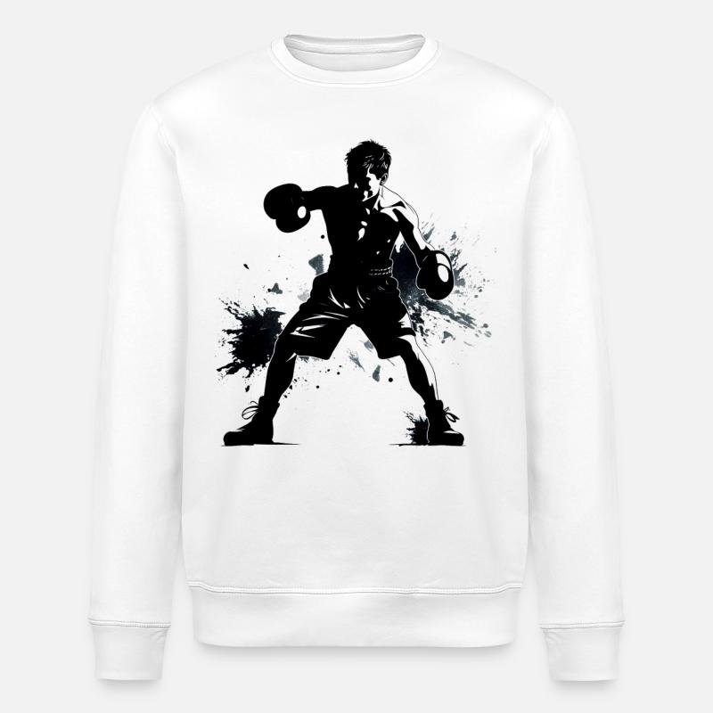 Boxe - Sweat bio ROLLER Stanley/Stella Unisexe - blanc