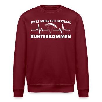 Paragliding Humor Gleitschirmfliegen - Stanley/Stella Unisex Bio-Sweatshirt ROLLER - Weiß - Vorne - Nik (191cm)