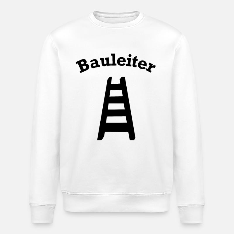 Bauleiter Stehleiter Baustelle Baustellen Leiter - Stanley/Stella Unisex Bio-Sweatshirt ROLLER - Weiß