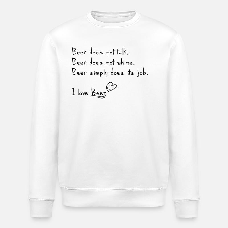 Ich liebe Bier - Stanley/Stella Unisex Bio-Sweatshirt ROLLER - Weiß