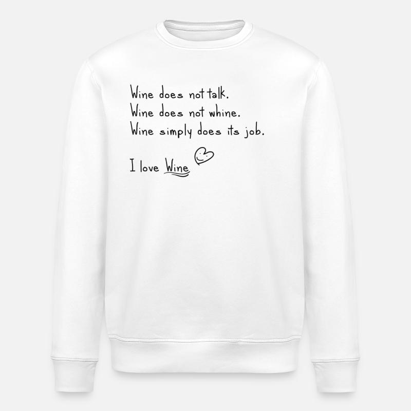 J’aime le vin - Sweat bio ROLLER Stanley/Stella Unisexe - blanc