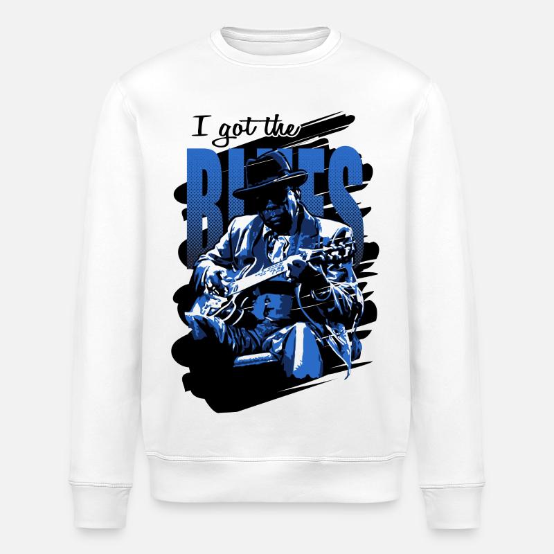 Fick blues - Ekologisk sweatshirt ROLLER unisex från Stanley/Stella - vit