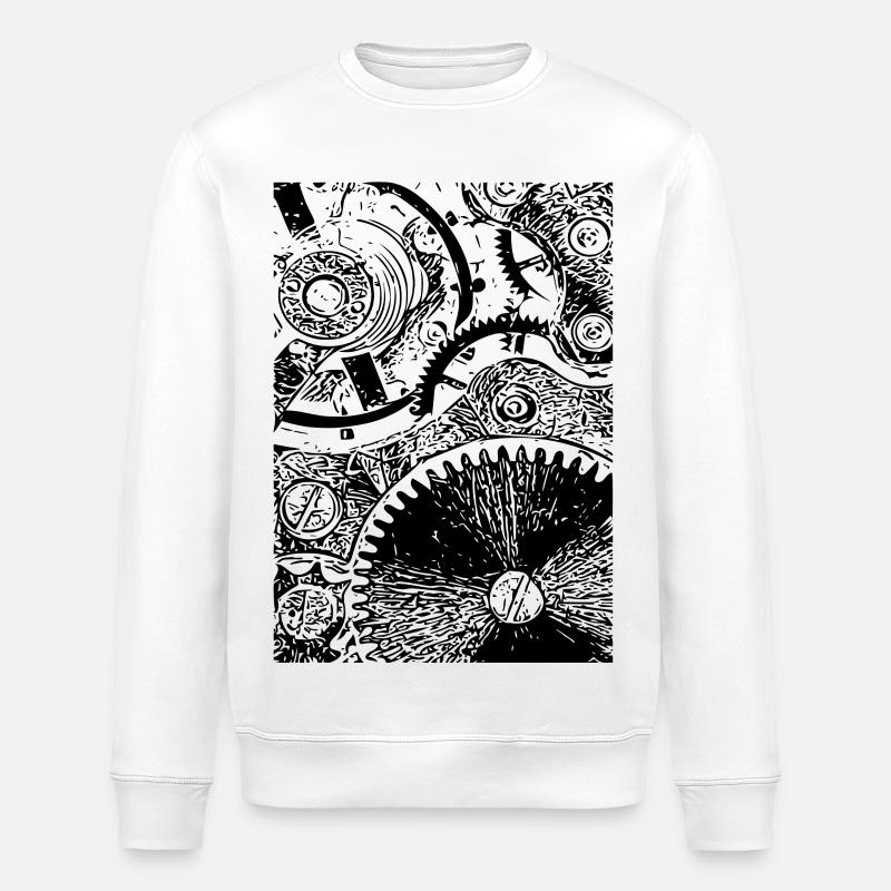 mouvement d'horloge - Sweat bio ROLLER Stanley/Stella Unisexe - blanc