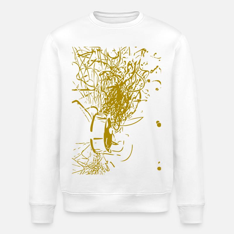 abstraktes Design - Stanley/Stella Unisex Bio-Sweatshirt ROLLER - Weiß