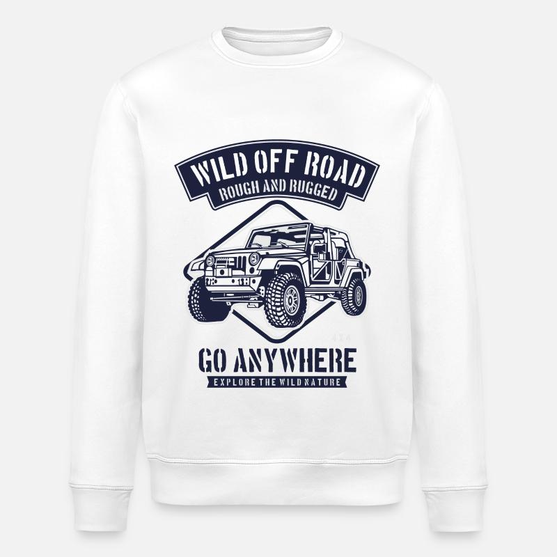 WILD OFF ROAD Jeep Adventure - Sweat bio ROLLER Stanley/Stella Unisexe - blanc