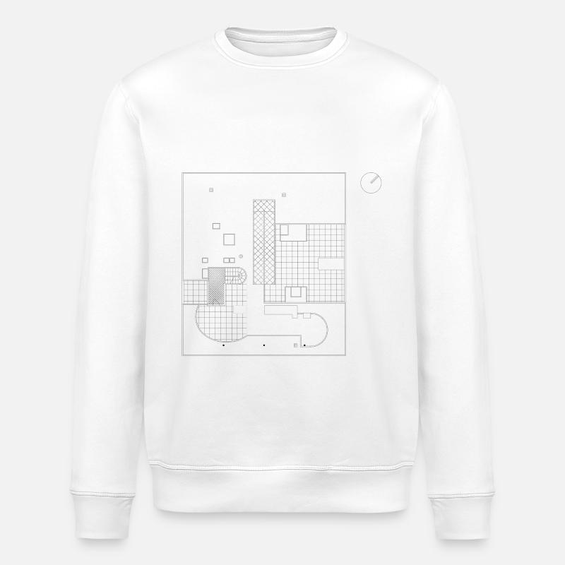 ARCHITECTURE Plan - Stanley/Stella ROLLER Unisex Organic Sweatshirt - white