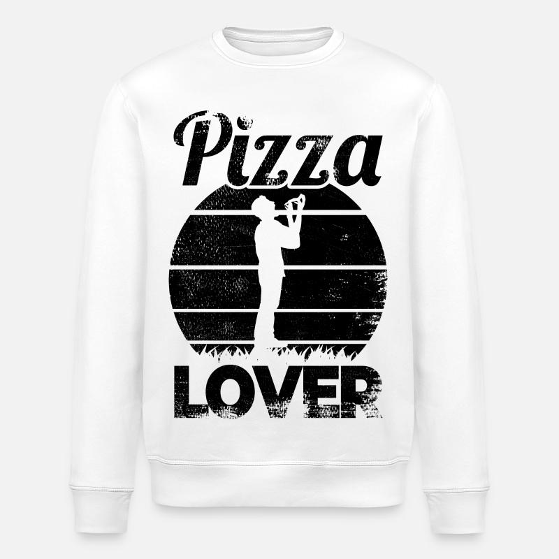 Amateurs de pizza - Sweat bio ROLLER Stanley/Stella Unisexe - blanc