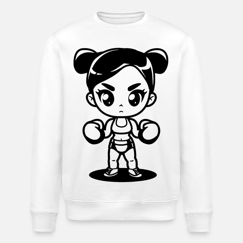 Boxerin Mädchen - Stanley/Stella Unisex Bio-Sweatshirt ROLLER - Weiß