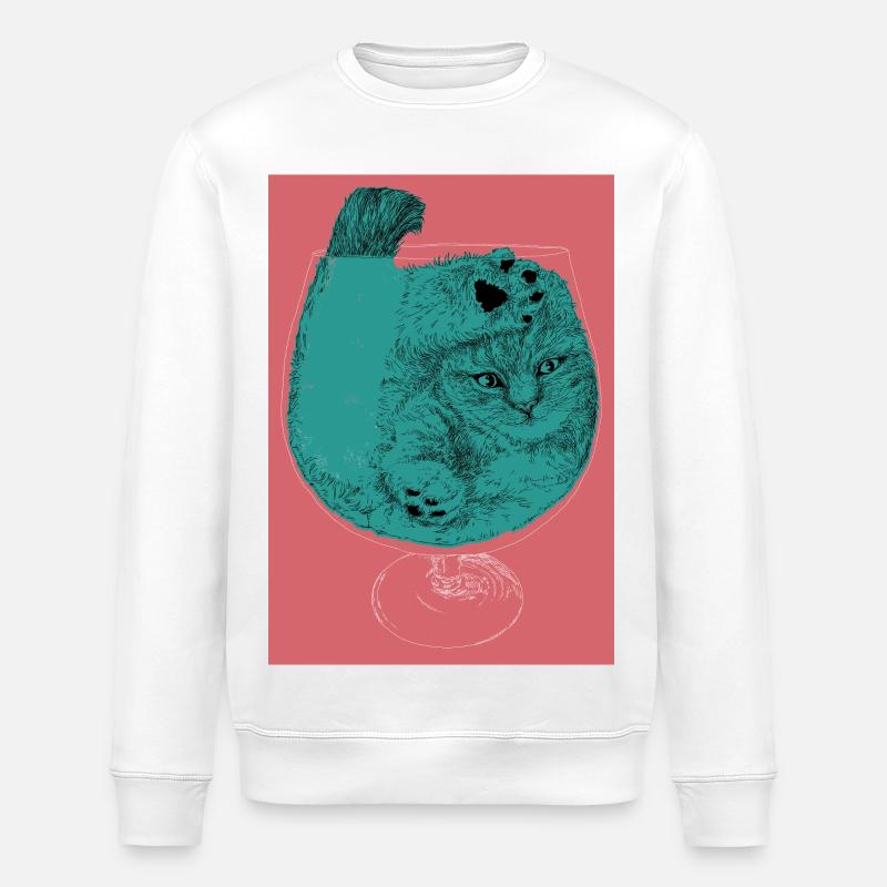 KÄTZCHEN-COCKTAIL - Stanley/Stella Unisex Bio-Sweatshirt ROLLER - Weiß