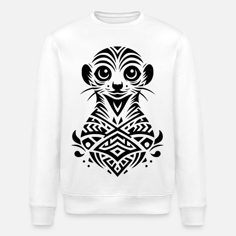Suricate tribal - Sweat bio ROLLER Stanley/Stella Unisexe - blanc