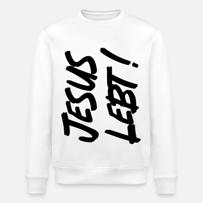 JESUS LEBT - Stanley/Stella Unisex Bio-Sweatshirt ROLLER - Weiß