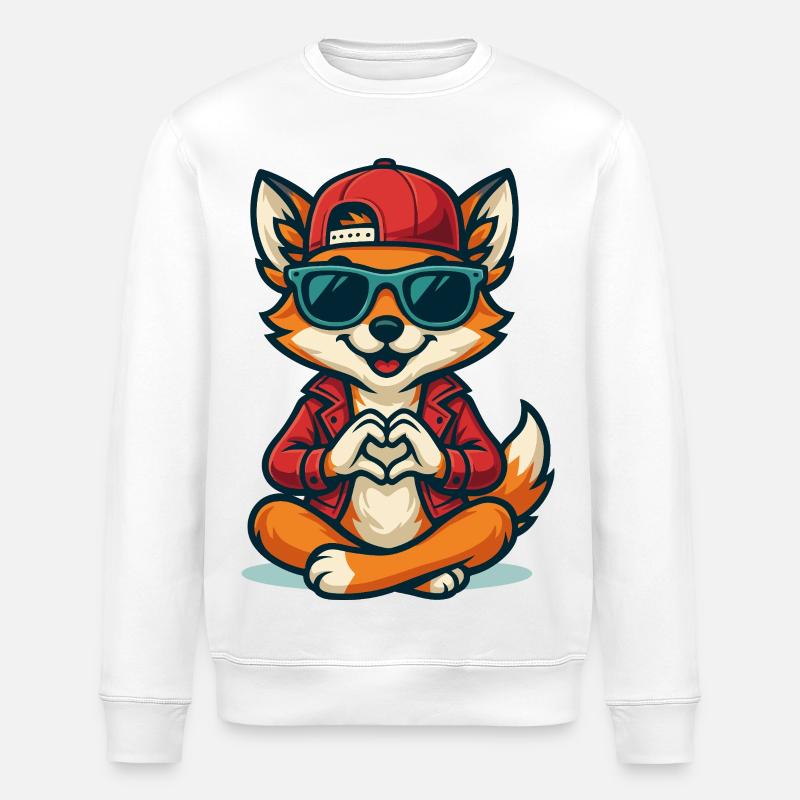 Foxy Love Vibes - Stanley/Stella Unisex Bio-Sweatshirt ROLLER - Weiß