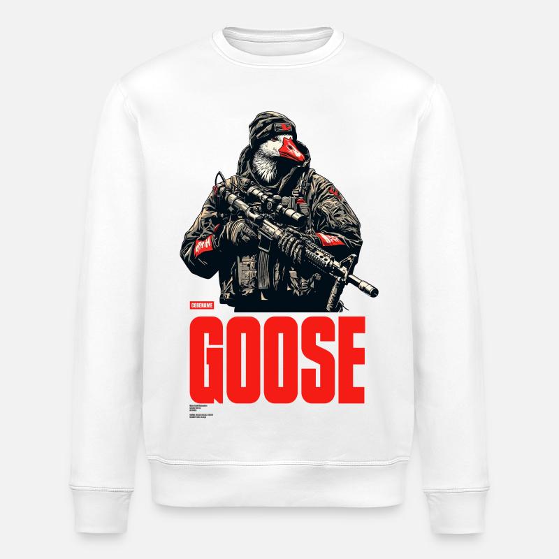Codename Goose - Stanley/Stella ROLLER Unisex Organic Sweatshirt - white