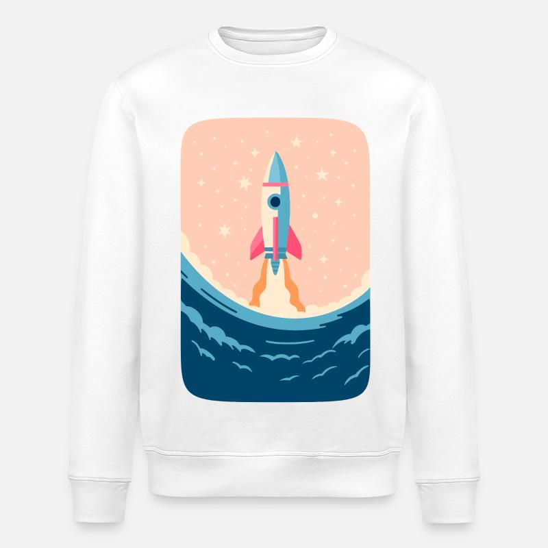 Aszendent Wasserrakete - Stanley/Stella Unisex Bio-Sweatshirt ROLLER - Weiß