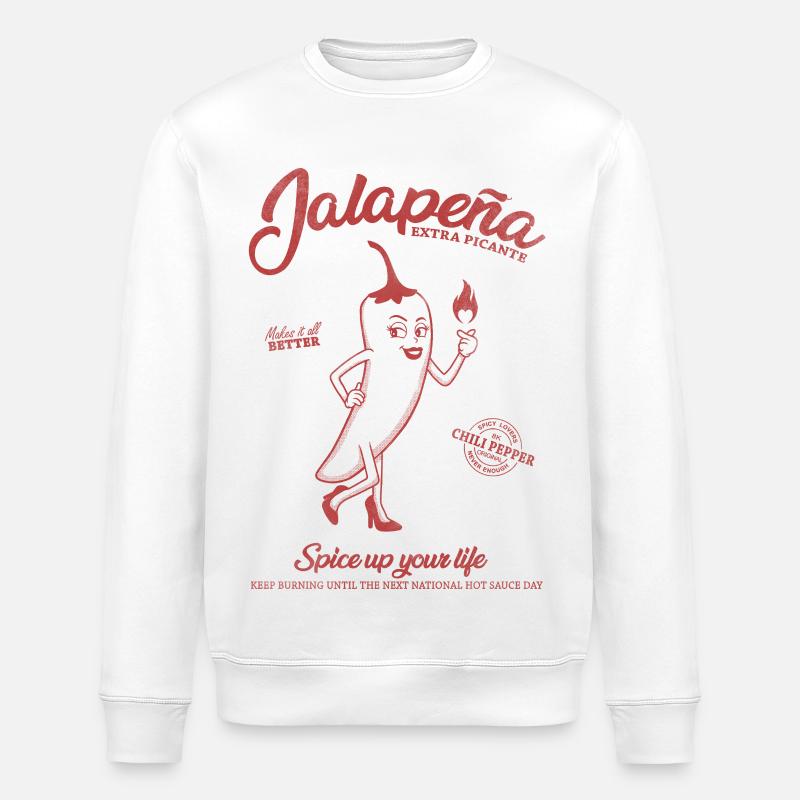 Jalapeña - Sweat bio ROLLER Stanley/Stella Unisexe - blanc