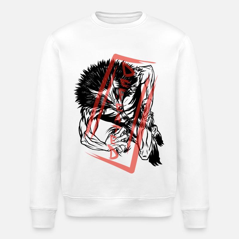 Der Besiegte: Werwolf-Monster - Stanley/Stella Unisex Bio-Sweatshirt ROLLER - Weiß