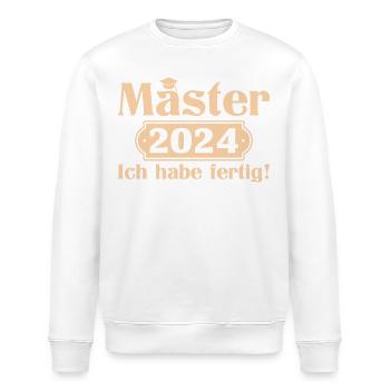Master 2024 Abschluss Masterprüfung - Stanley/Stella Unisex Bio-Sweatshirt ROLLER - Weiß - Vorne - Nik (191cm)