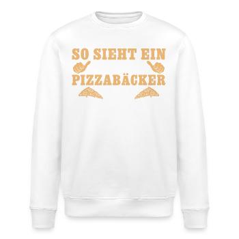 Pizza backen Weltklasse Pizzabäcker - Stanley/Stella Unisex Bio-Sweatshirt ROLLER - Weiß - Vorne - Nik (191cm)