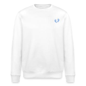 Ich werde Papa 2025 Schwangerschaft verkünden - Stanley/Stella Unisex Bio-Sweatshirt ROLLER - Weiß - Vorne - Nik (191cm)