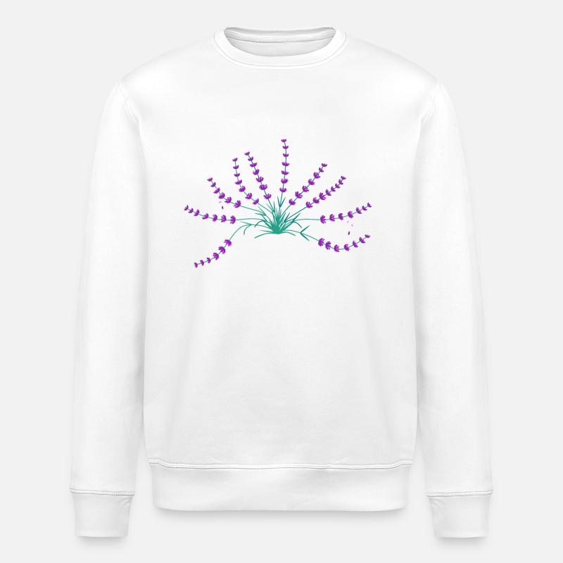 Lavendel - Stanley/Stella Unisex Bio-Sweatshirt ROLLER - Weiß