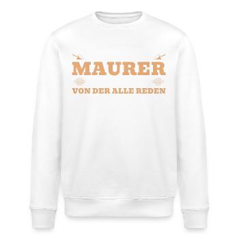 Maurer Legende von der alle reden - Stanley/Stella Unisex Bio-Sweatshirt ROLLER - Weiß - Vorne - Nik (191cm)