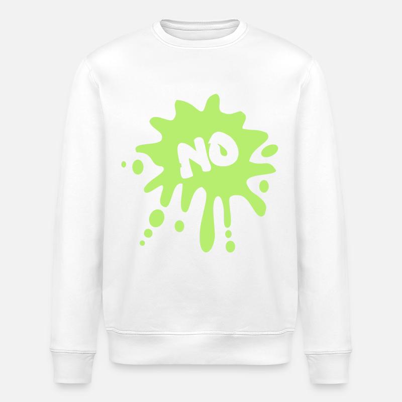 Nope, Paint Splashes - Stanley/Stella ROLLER Unisex Organic Sweatshirt - white