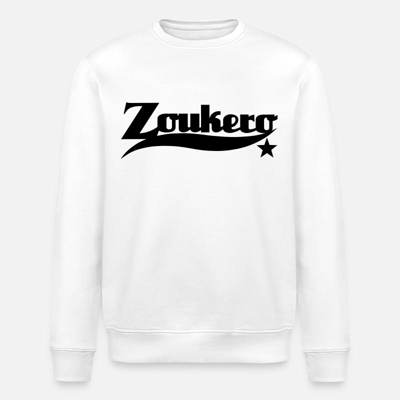 Zoukero Star - Zouk Dance Shirt - Stanley/Stella ROLLER Unisex Organic Sweatshirt - white