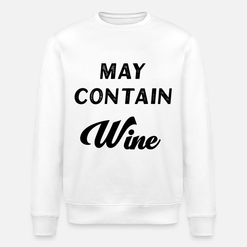 Peut contenir du vin - Sweat bio ROLLER Stanley/Stella Unisexe - blanc