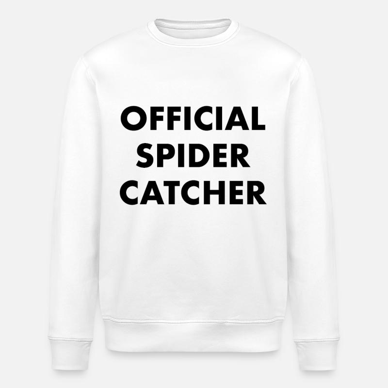 Official Spider Catcher - Stanley/Stella ROLLER Unisex Organic Sweatshirt - white