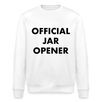 Official Jar Opener - Stanley/Stella ROLLER Unisex Organic Sweatshirt - white - Front - Nik (191cm)