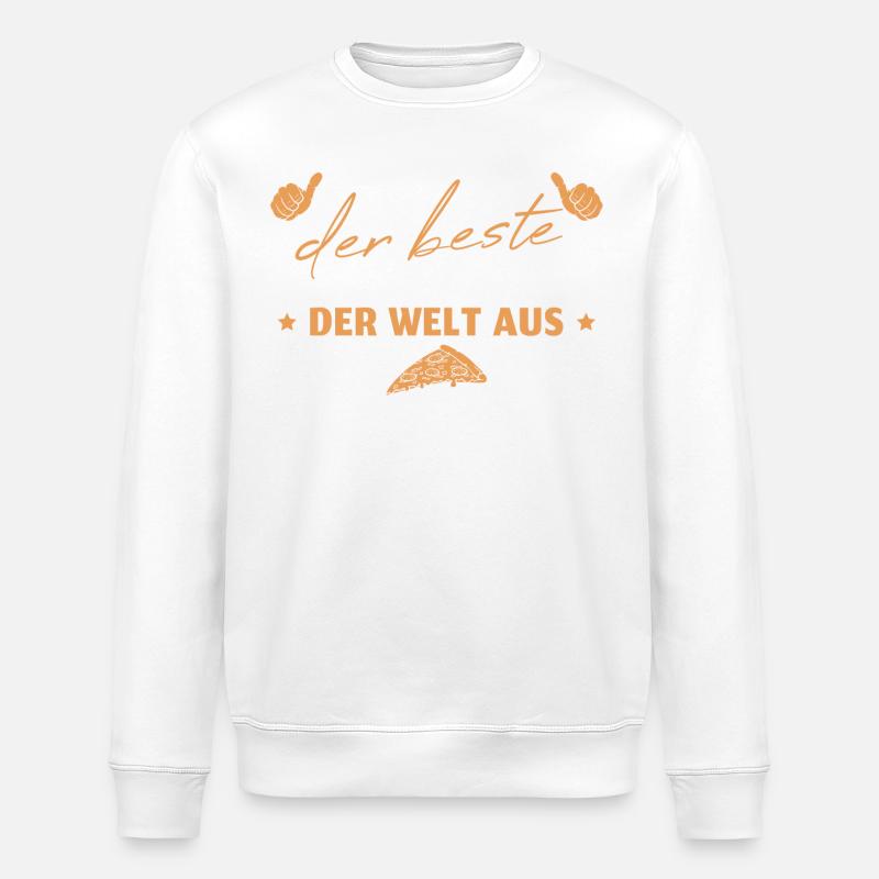 Bester Pizzabäcker der Welt - Stanley/Stella Unisex Bio-Sweatshirt ROLLER - Weiß