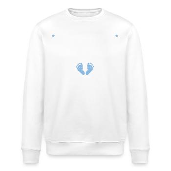 Onkel 2025 Schwangerschaftsankündigung - Stanley/Stella Unisex Bio-Sweatshirt ROLLER - Weiß - Vorne - Nik (191cm)