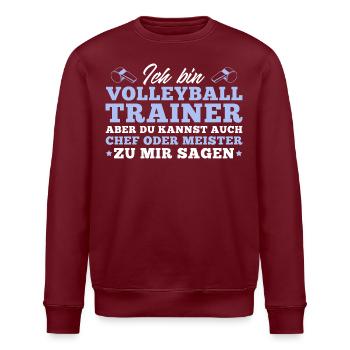 Volleyball Spieler Volleyballtrainer - Stanley/Stella Unisex Bio-Sweatshirt ROLLER - Weiß - Vorne - Nik (191cm)