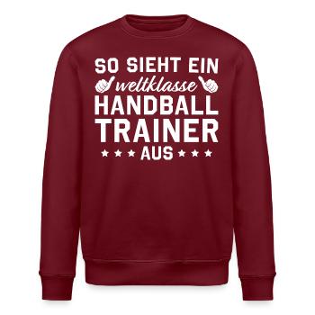 Handball Weltklasse Handballtrainer - Stanley/Stella Unisex Bio-Sweatshirt ROLLER - Weiß - Vorne - Nik (191cm)
