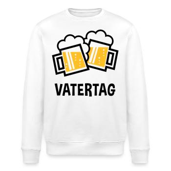 Vatertag (Bier Prosit / Bayrische Bierkrüge / 2C) - Stanley/Stella Unisex Bio-Sweatshirt ROLLER - Weiß - Vorne - Nik (191cm)
