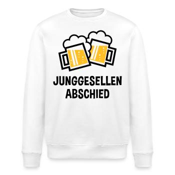 Junggesellenabschied (Bier Bayrische Bierkrüge 2C) - Stanley/Stella Unisex Bio-Sweatshirt ROLLER - Weiß - Vorne - Nik (191cm)