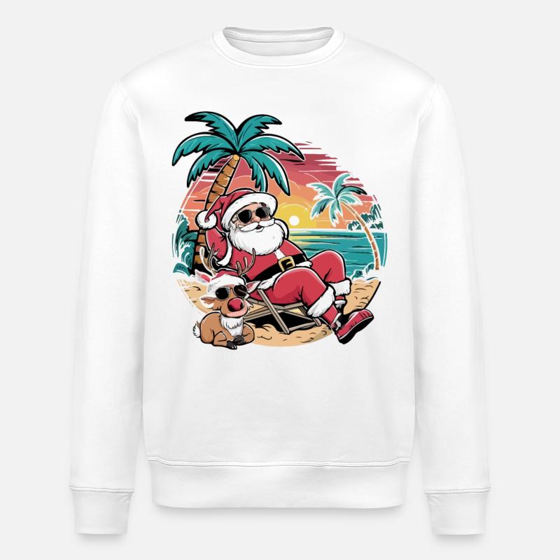 Noël en juillet - Sweat bio ROLLER Stanley/Stella Unisexe - blanc