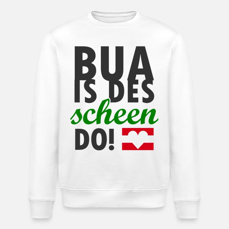 Styrian Austria dialect - Stanley/Stella ROLLER Unisex Organic Sweatshirt - white