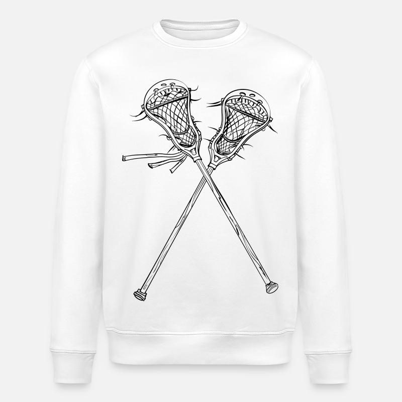 Lacrosse Schläger - Stanley/Stella Unisex Bio-Sweatshirt ROLLER - Weiß