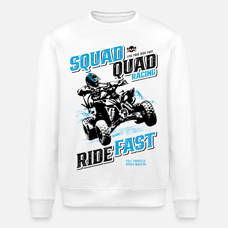 Vitesse de course en quad - Sweat bio ROLLER Stanley/Stella Unisexe - blanc
