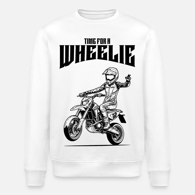 Time for a Wheelie - Stanley/Stella Unisex Bio-Sweatshirt ROLLER - Weiß