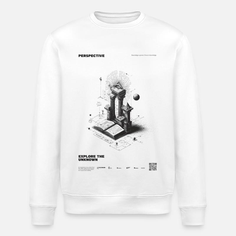 Perspective de l’espace-temps - Sweat bio ROLLER Stanley/Stella Unisexe - blanc