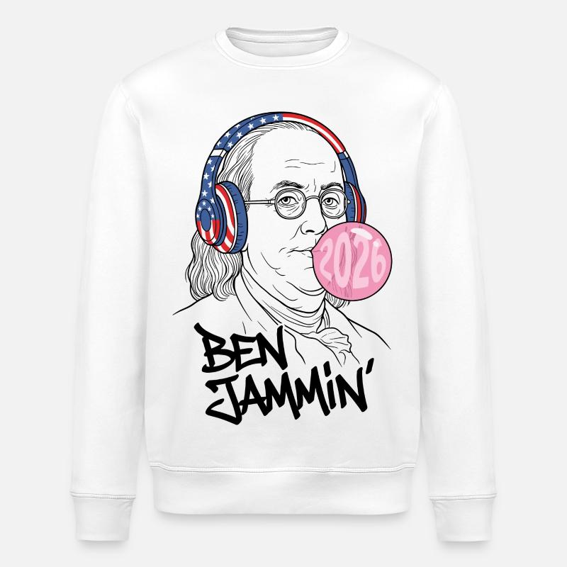 Ben Jammin 2026 - Stanley/Stella Unisex Bio-Sweatshirt ROLLER - Weiß