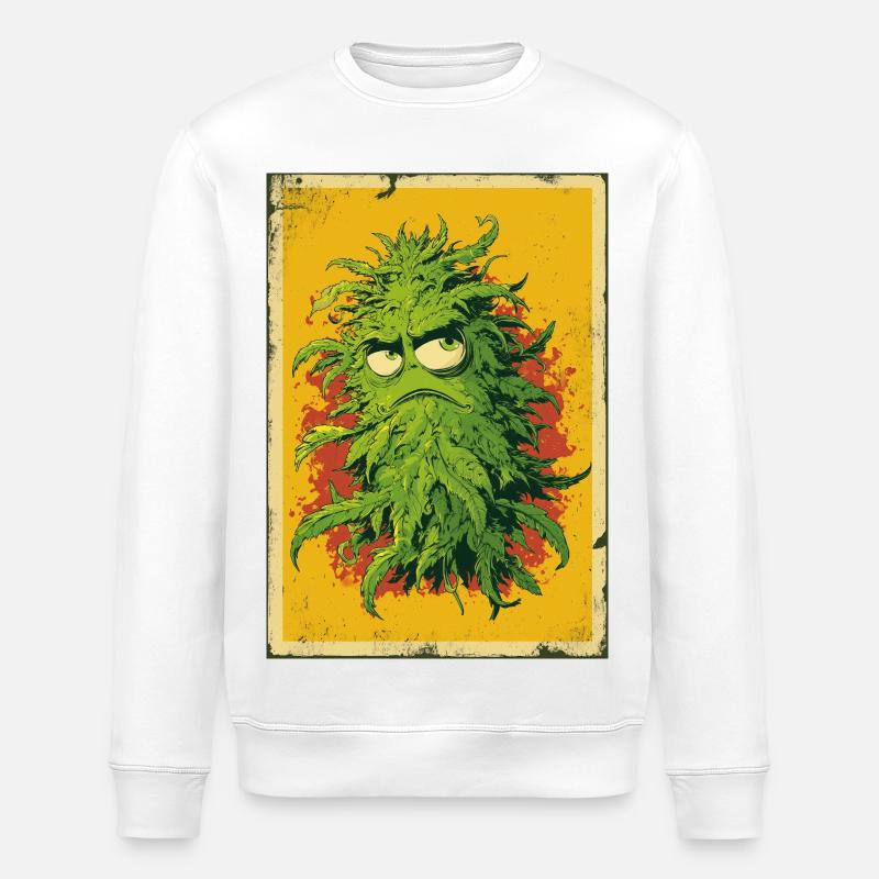 Grummelblatt Pop Art Cannabis - Stanley/Stella Unisex Bio-Sweatshirt ROLLER - Weiß