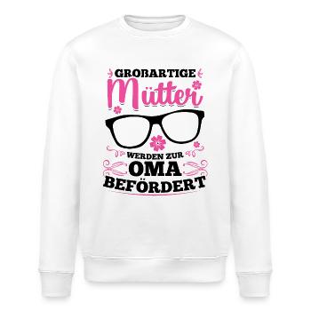 Großartige Mütter werden zur Oma befördert - Stanley/Stella Unisex Bio-Sweatshirt ROLLER - Weiß - Vorne - Nik (191cm)