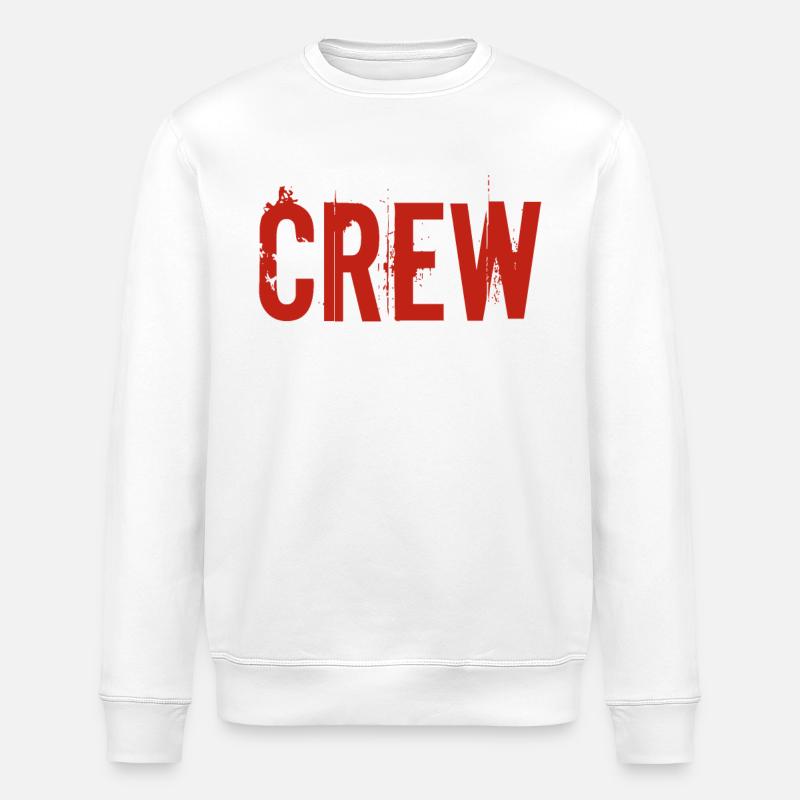 Crew red - Sweat bio ROLLER Stanley/Stella Unisexe - blanc